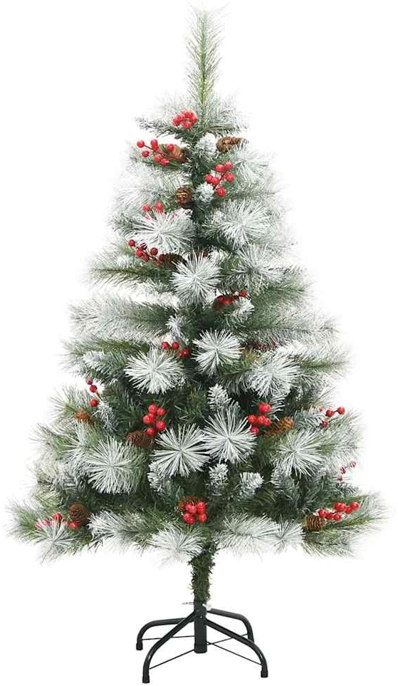 Dirbtinė Kalėdų eglutė Žalia ir balta 120 cm
