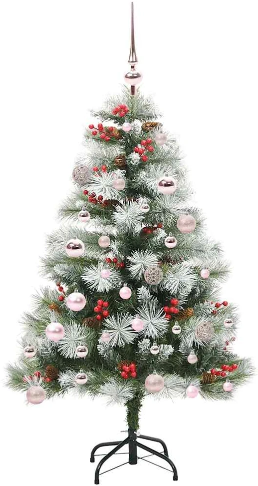 Dirbtinė Kalėdų eglutė Žalia ir balta 150 cm