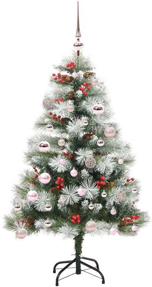 Dirbtinė Kalėdų eglutė Žalia ir balta 150 cm