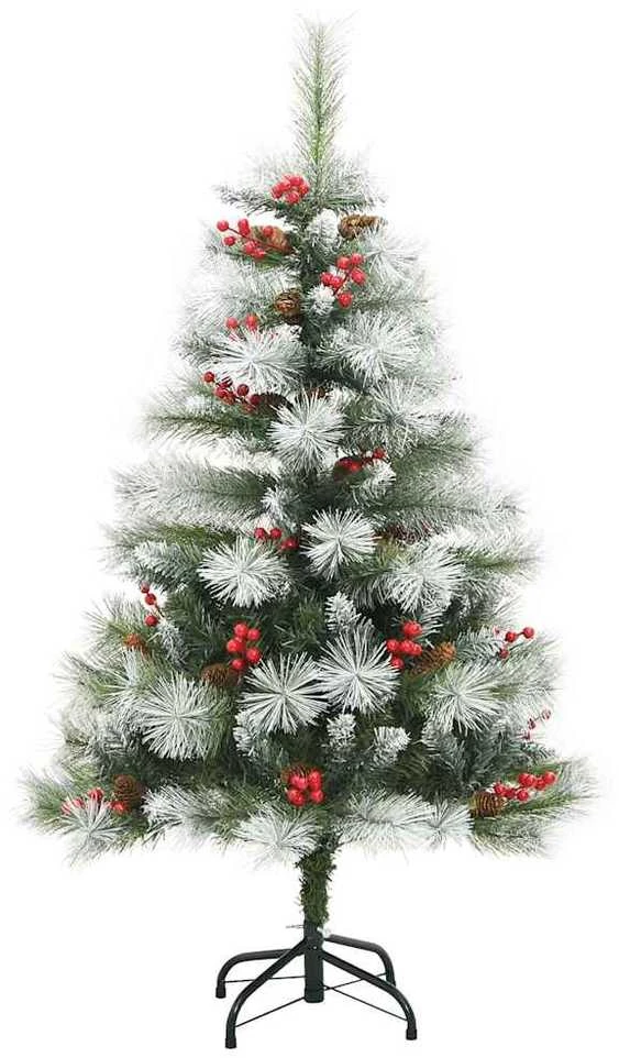 Dirbtinė Kalėdų eglutė Žalia ir balta 150 cm