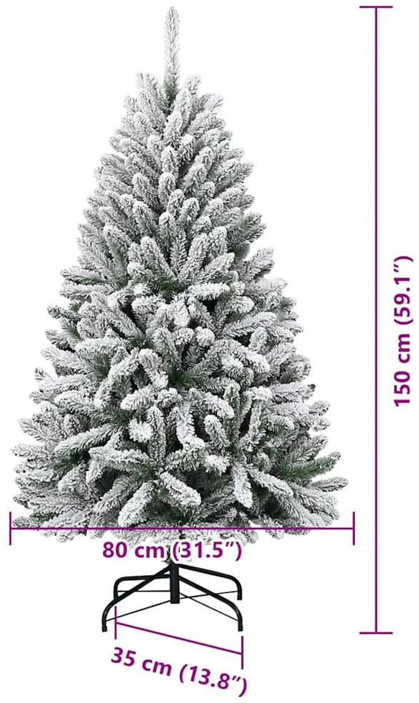 Dirbtinė Kalėdų eglutė 150 cm 150 LED Šilta balta