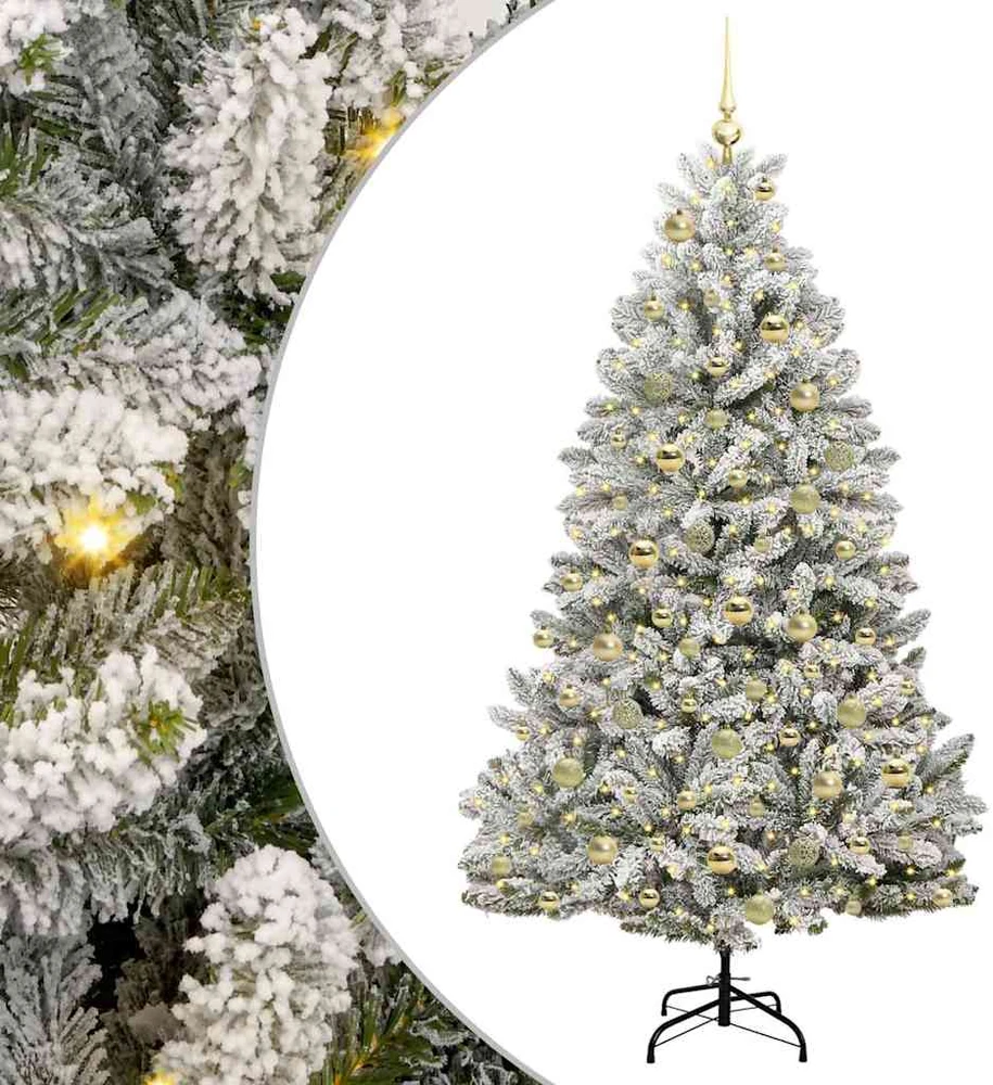 Dirbtinė Sulankstoma Kalėdų Eglutė 180 cm 300 LED Šilta balta