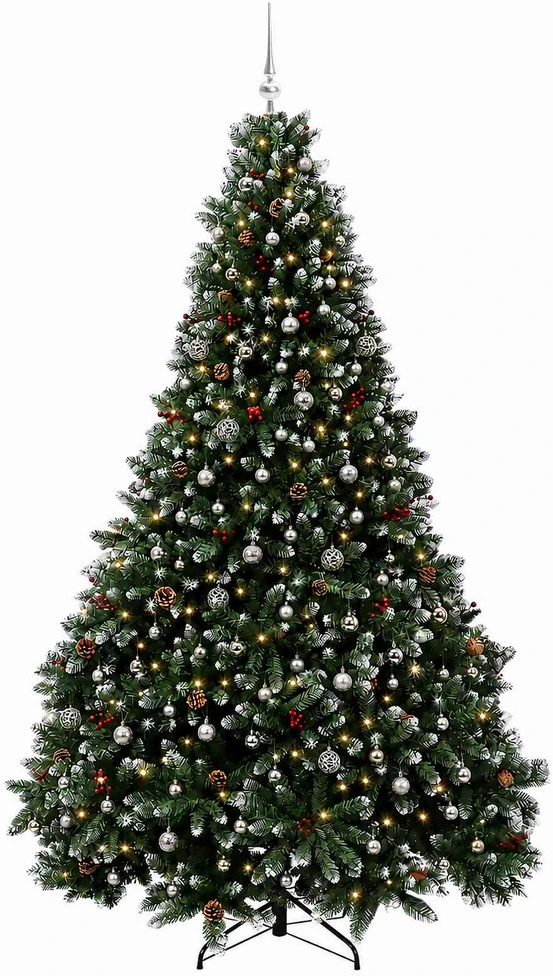 Dirbtinė Kalėdų eglutė, žalia su žaisliukais 300 cm 600 LED