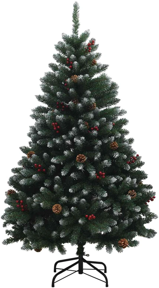 Dirbtinė Kalėdų eglutė, žalia, su žaisliukais 150 cm 150 LED