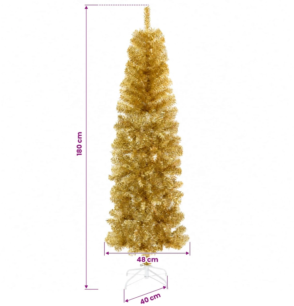Dirbtinė liekna Kalėdų eglutė su burbulais 180 cm 300 LED