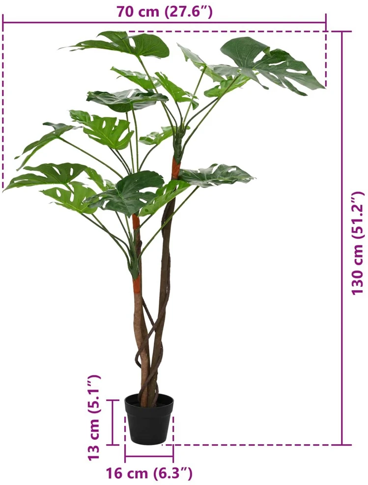 Dirbtinė Monstera Augalas Žalia 70 x 16 x 130 cm