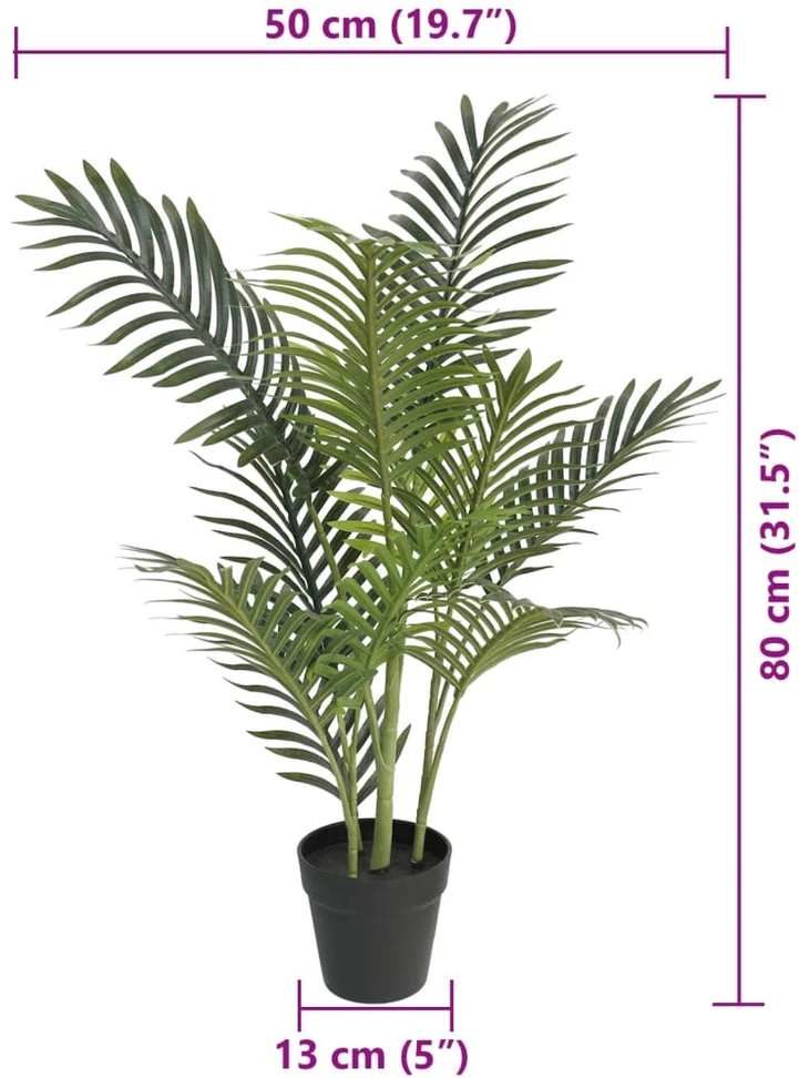 Dirbtinė palmė, žalia, 80cm, PP