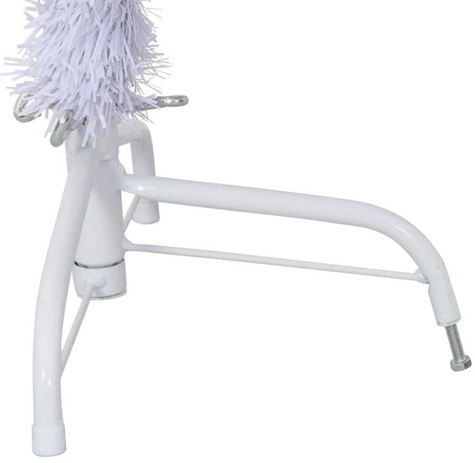 Dirbtinė pusinė Kalėdų eglutė su stovu, balta, 120cm, PVC