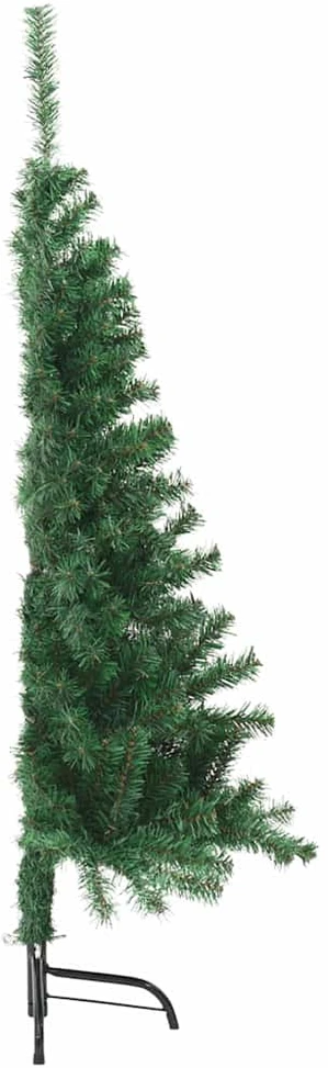 Dirbtinė pusinė Kalėdų eglutė su stovu, žalia, 150cm, PVC