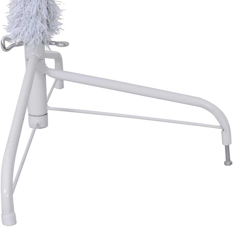 Dirbtinė pusinė Kalėdų eglutė su stovu, balta, 180cm, PVC
