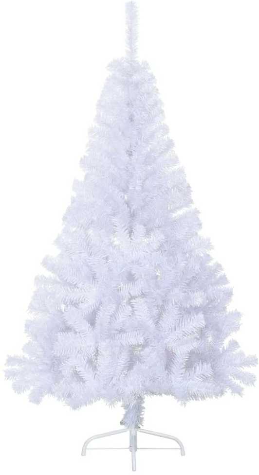 Dirbtinė pusinė Kalėdų eglutė su stovu, balta, 120cm, PVC