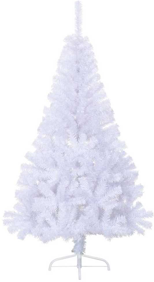Dirbtinė pusinė Kalėdų eglutė su stovu, balta, 120cm, PVC