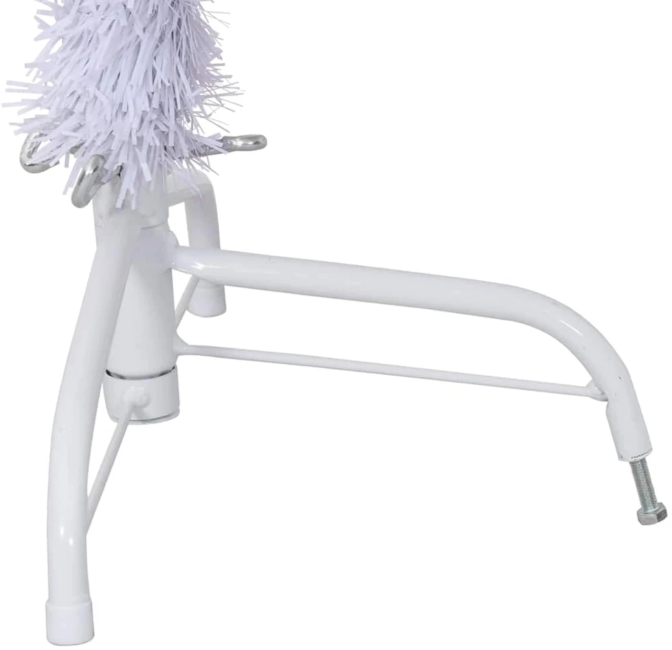 Dirbtinė pusinė Kalėdų eglutė su stovu, balta, 120cm, PVC