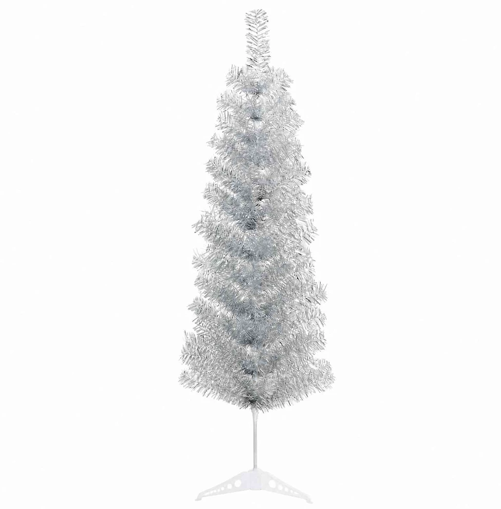Dirbtinė siaura kalėdinė eglutė su žaisliuku 150 cm 150 LED