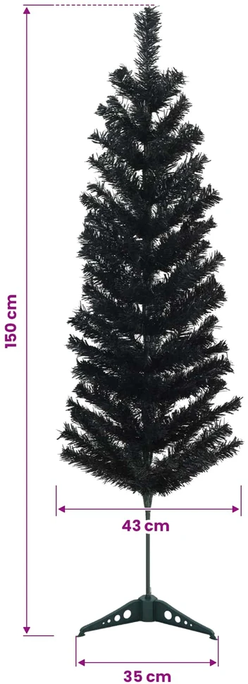 Dirbtinė siaura kalėdinė eglutė su žaisliuku 150 cm 150 LED