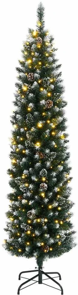 Dirbtinė siaura Kalėdų eglutė, 150 LED, 150cm