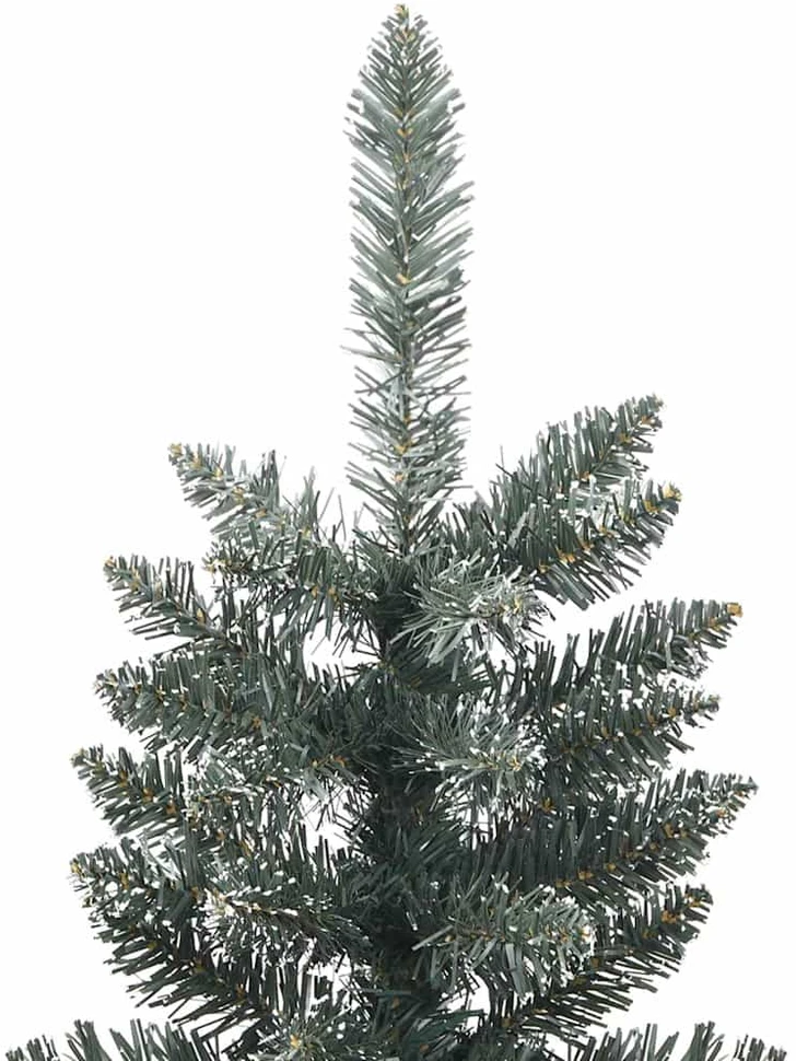 Dirbtinė siaura Kalėdų eglutė su stovu, žalia, 150cm, PVC