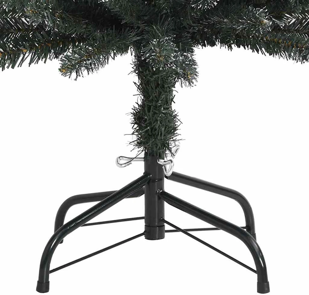 Dirbtinė siaura Kalėdų eglutė su stovu, žalia, 120cm, PVC
