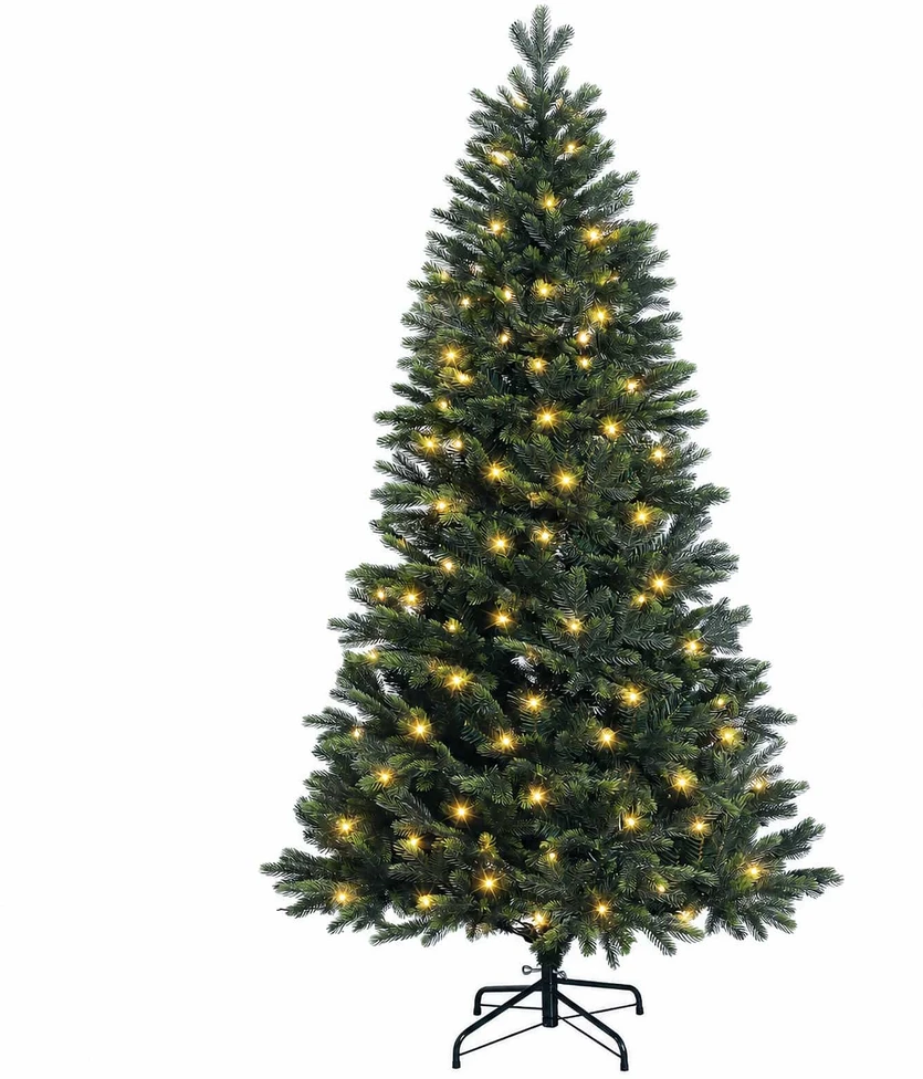 Dirbtinė Sulankstoma Kalėdų Eglutė 120 cm 150 LED Šilta balta