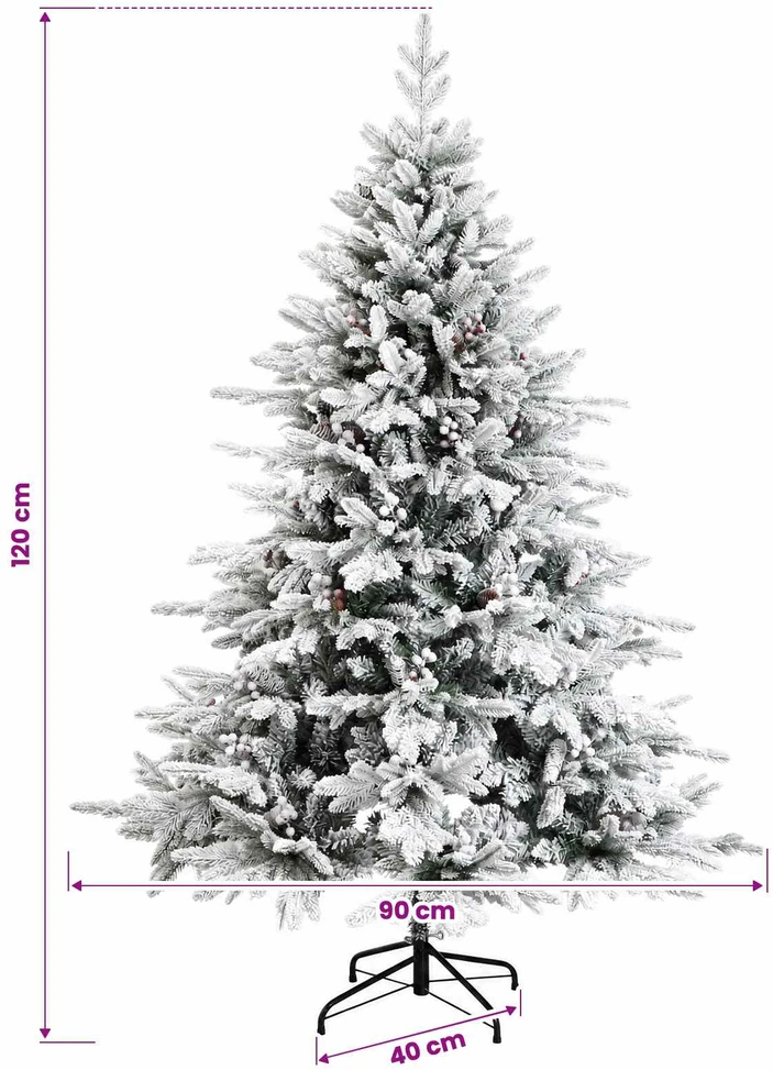 Dirbtinė Sulankstoma Kalėdų Eglutė 120 cm 150 LED Šilta balta