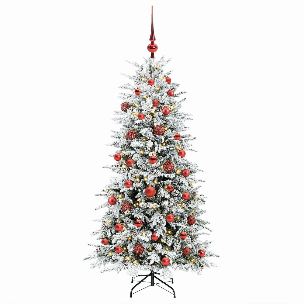 Dirbtinė Sulankstoma Kalėdų Eglutė 120 cm 150 LED Šilta balta