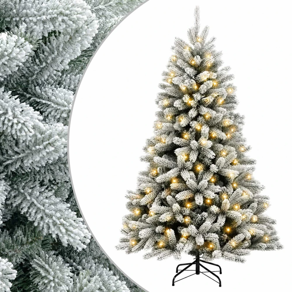 Dirbtinė Sulankstoma Kalėdų Eglutė 120 cm 150 LED Šilta balta