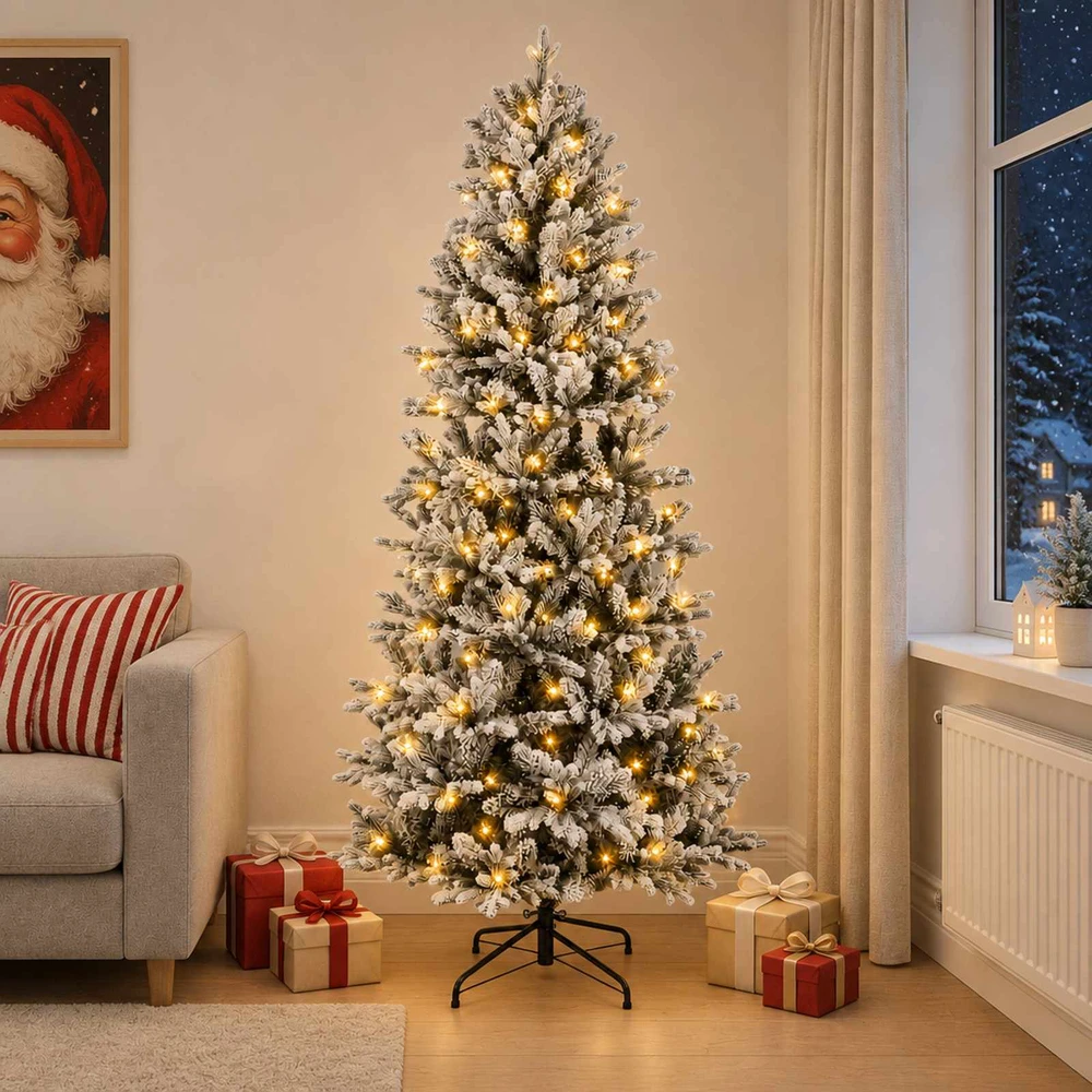 Dirbtinė Sulankstoma Kalėdų Eglutė 120 cm 150 LED Šilta balta