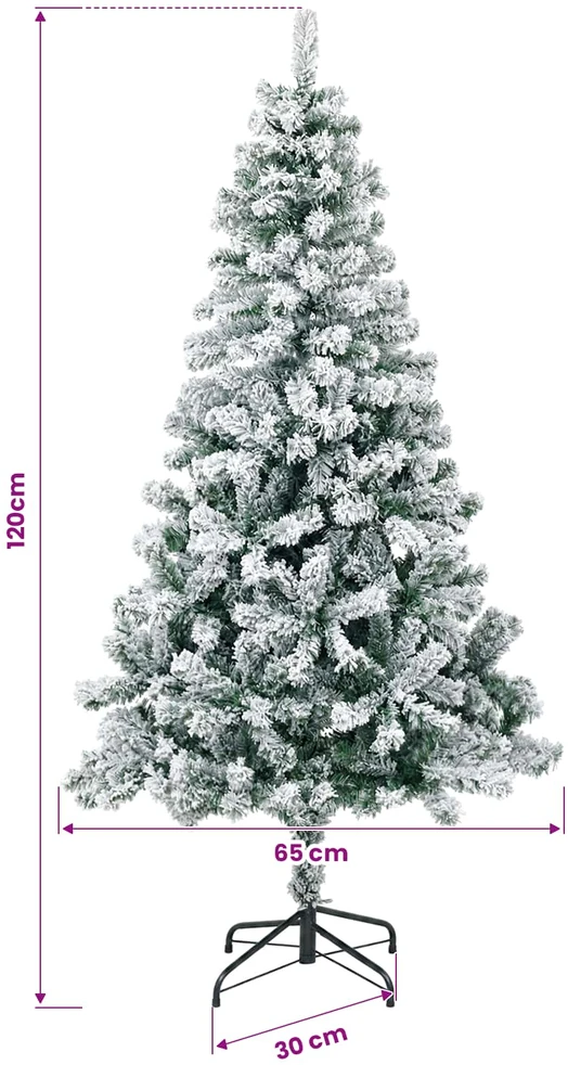 Dirbtinė Sulankstoma Kalėdų Eglutė 120 cm 150 LED Šilta balta