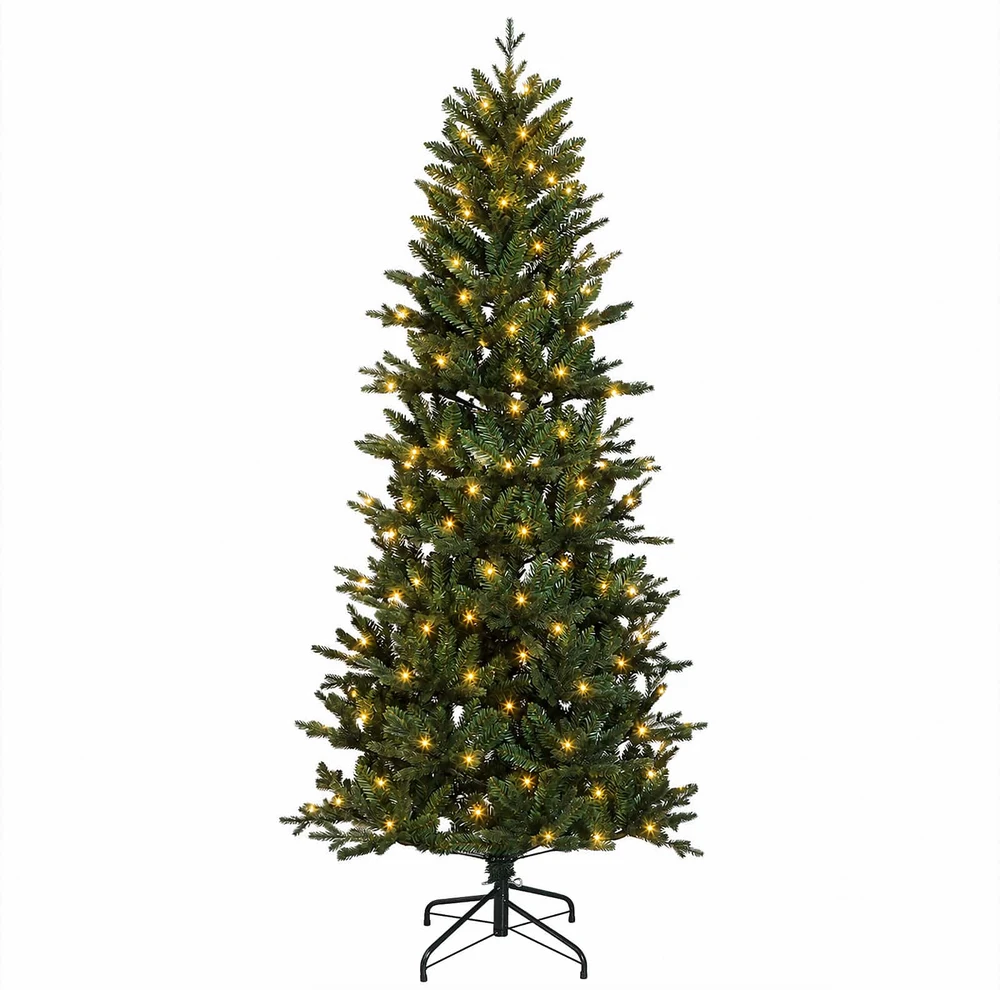 Dirbtinė Sulankstoma Kalėdų Eglutė 120 cm 150 LED Šilta balta