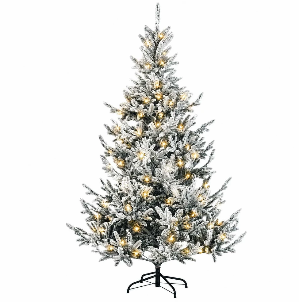 Dirbtinė Sulankstoma Kalėdų Eglutė 120 cm 150 LED Šilta balta