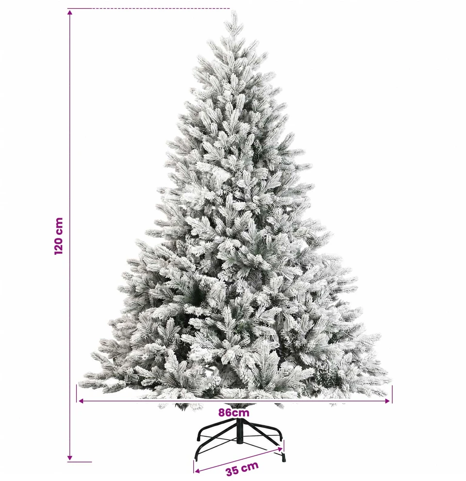 Dirbtinė Sulankstoma Kalėdų Eglutė 120 cm 150 LED Šilta balta