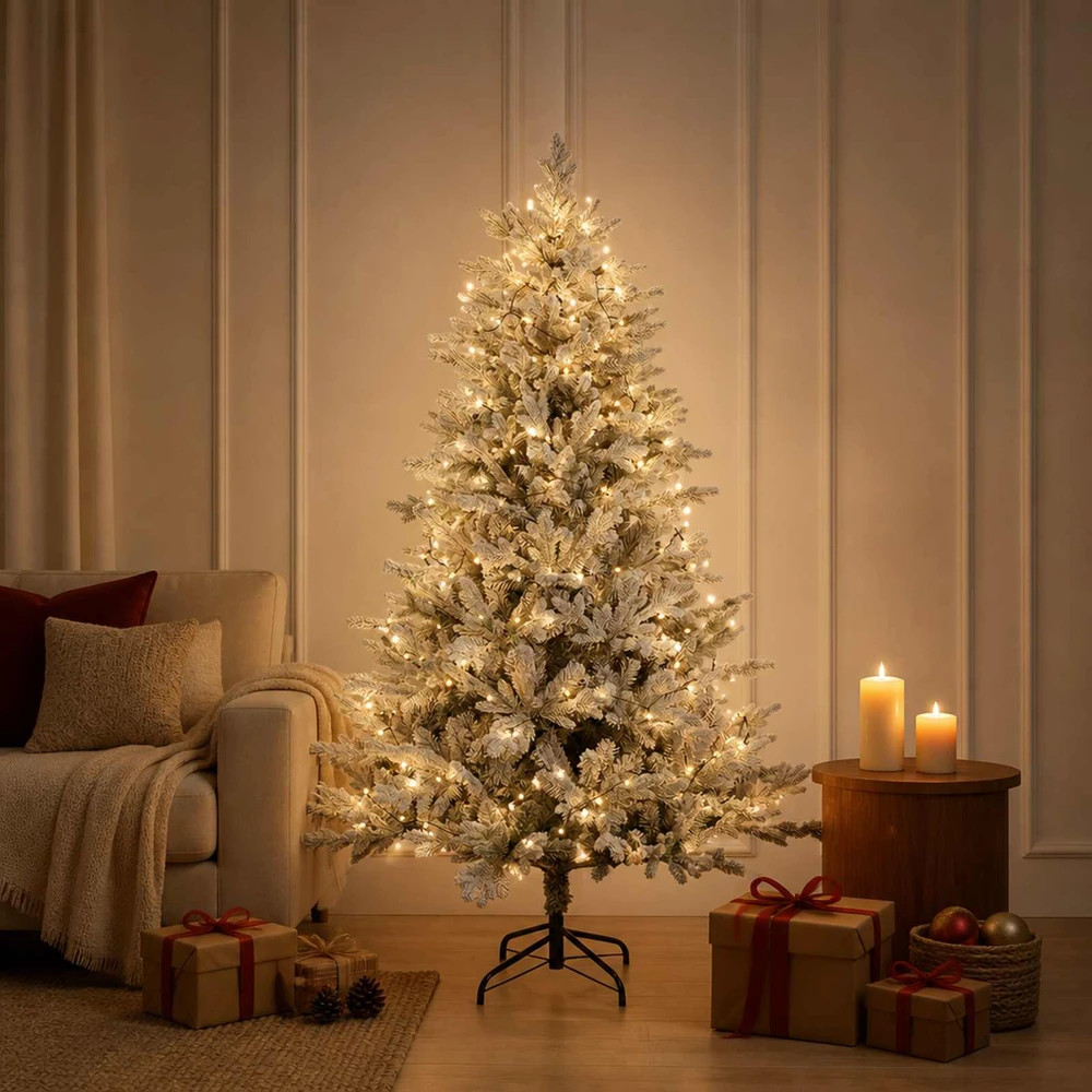 Dirbtinė Sulankstoma Kalėdų Eglutė 120 cm 150 LED Šilta balta
