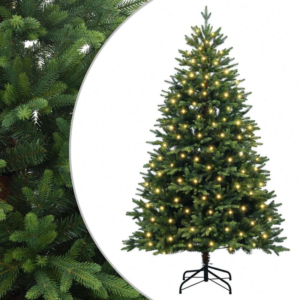 Dirbtinė Sulankstoma Kalėdų Eglutė 120 cm 150 LED Šilta balta