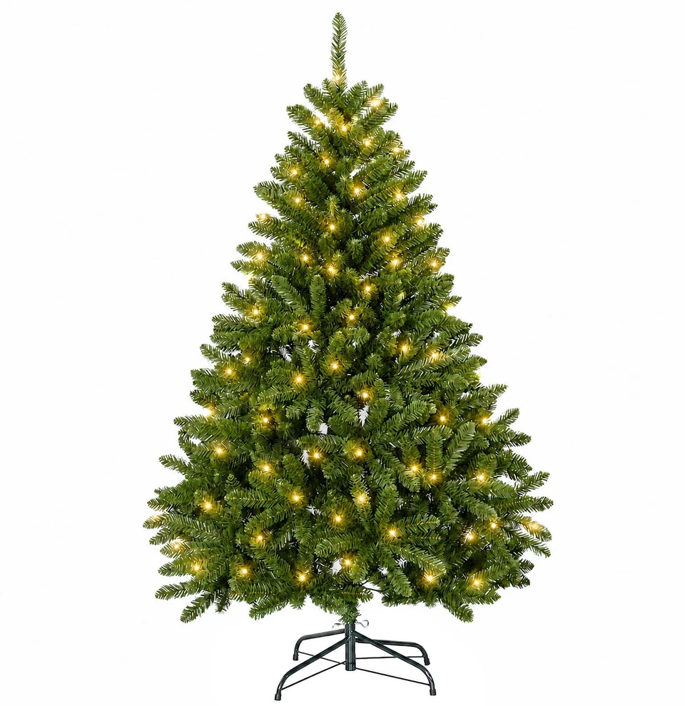 Dirbtinė Sulankstoma Kalėdų Eglutė 120 cm 150 LED Šilta balta