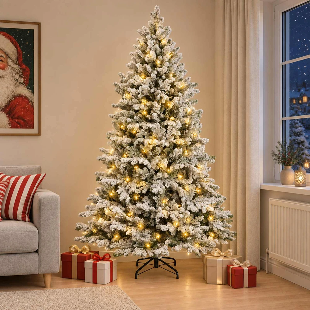 Dirbtinė Sulankstoma Kalėdų Eglutė 120 cm 150 LED Šilta balta