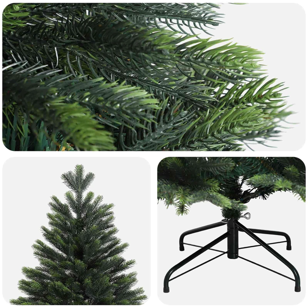 Dirbtinė Sulankstoma Kalėdų Eglutė 120 cm PVC ir metalas Žalia