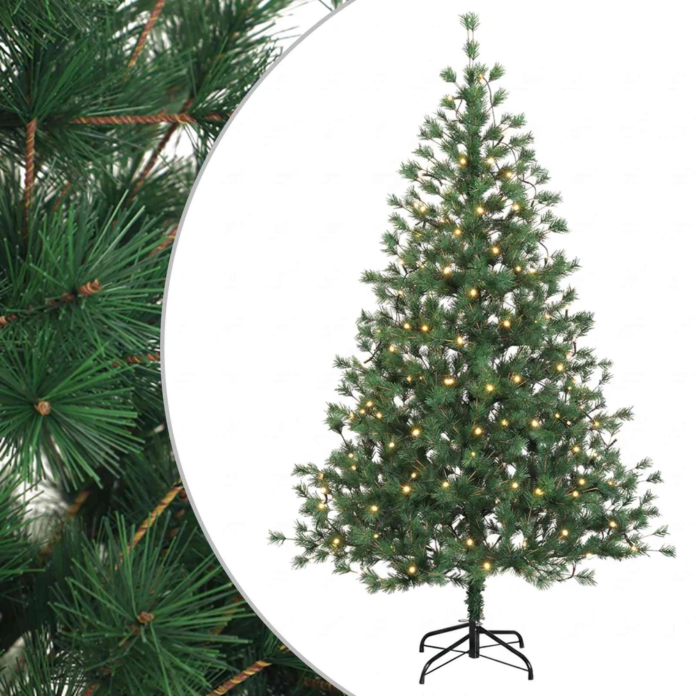 Dirbtinė Sulankstoma Kalėdų Eglutė 150 cm 150 LED Šilta balta