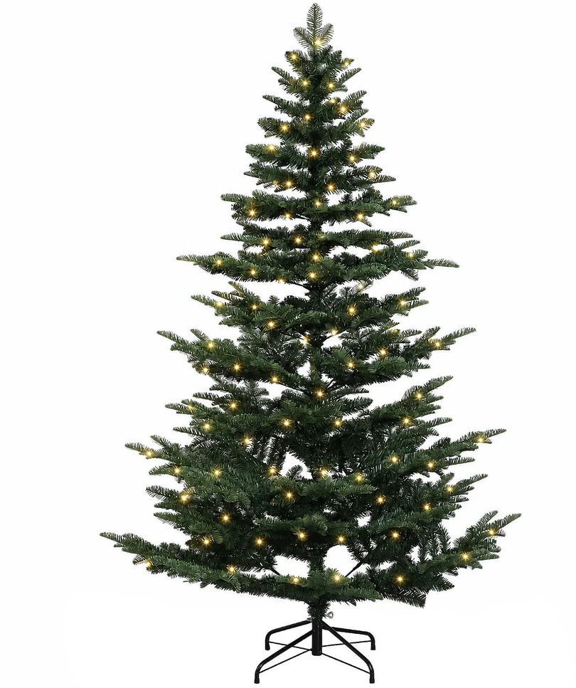 Dirbtinė Sulankstoma Kalėdų Eglutė 150 cm 150 LED Šilta balta