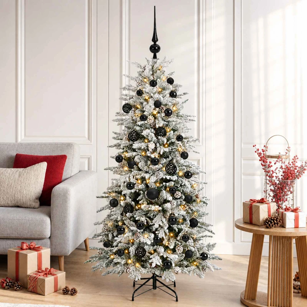 Dirbtinė Sulankstoma Kalėdų Eglutė 150 cm 150 LED Šilta balta