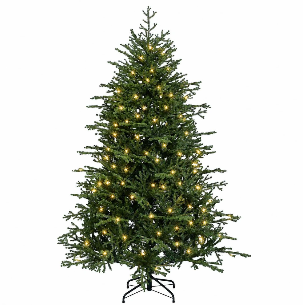Dirbtinė Sulankstoma Kalėdų Eglutė 150 cm 150 LED Šilta balta