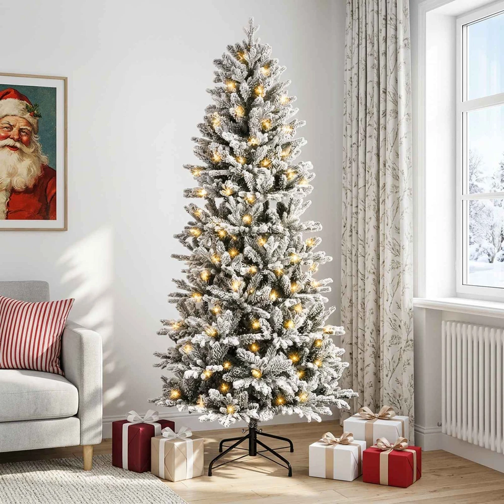 Dirbtinė Sulankstoma Kalėdų Eglutė 150 cm 150 LED Šilta balta