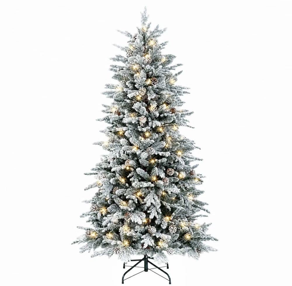 Dirbtinė Sulankstoma Kalėdų Eglutė 150 cm 150 LED Šilta balta