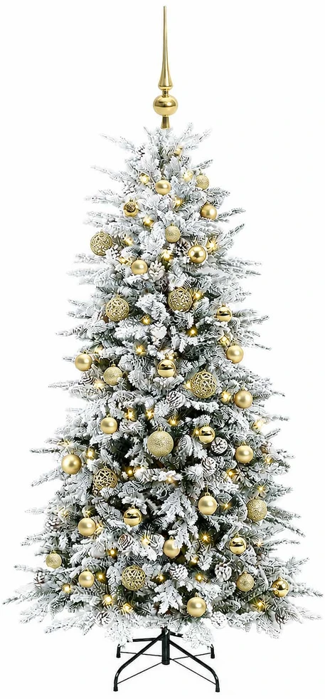 Dirbtinė Sulankstoma Kalėdų Eglutė 150 cm 150 LED Šilta balta