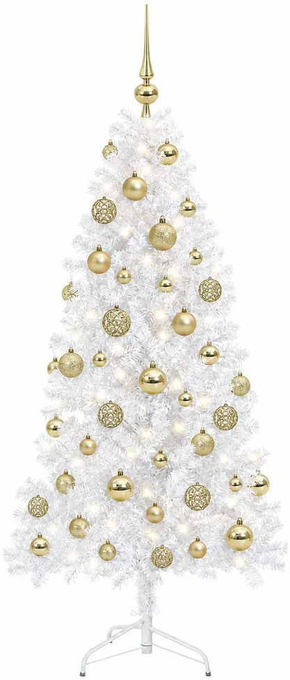 Dirbtinė Sulankstoma Kalėdų Eglutė 150 cm 150 LED Šilta balta