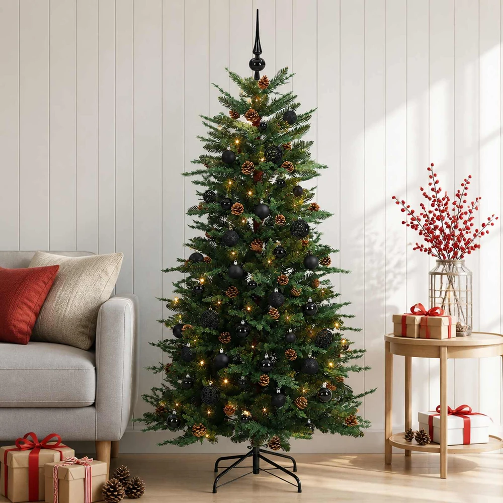 Dirbtinė Sulankstoma Kalėdų Eglutė 150 cm 150 LED Šilta balta