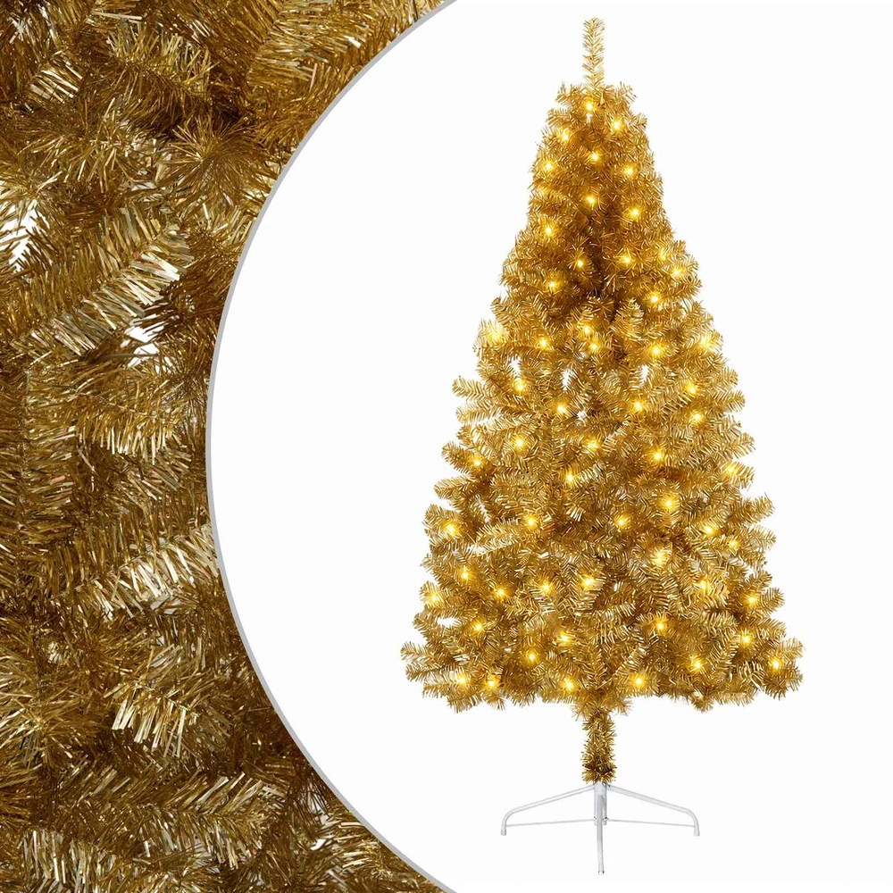 Dirbtinė Sulankstoma Kalėdų Eglutė 150 cm 150 LED Šilta balta