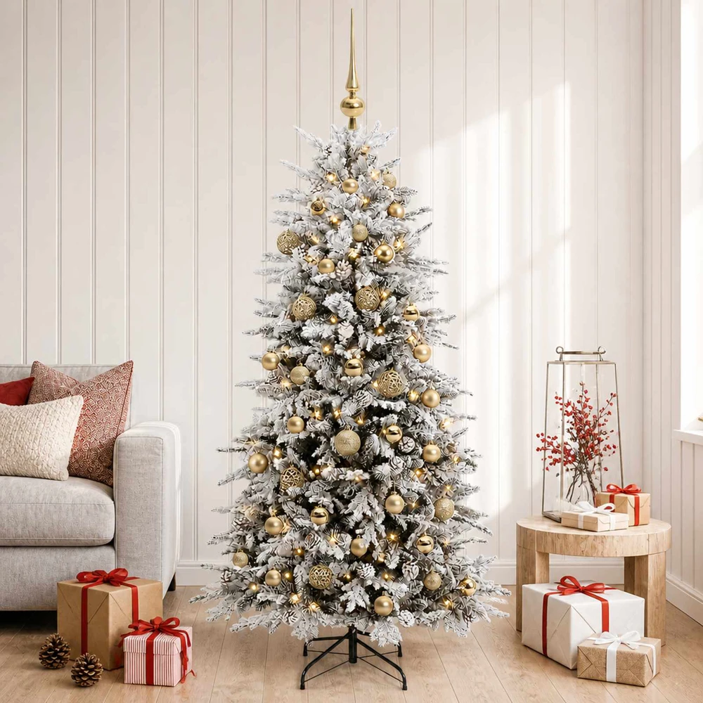 Dirbtinė Sulankstoma Kalėdų Eglutė 150 cm 150 LED Šilta balta