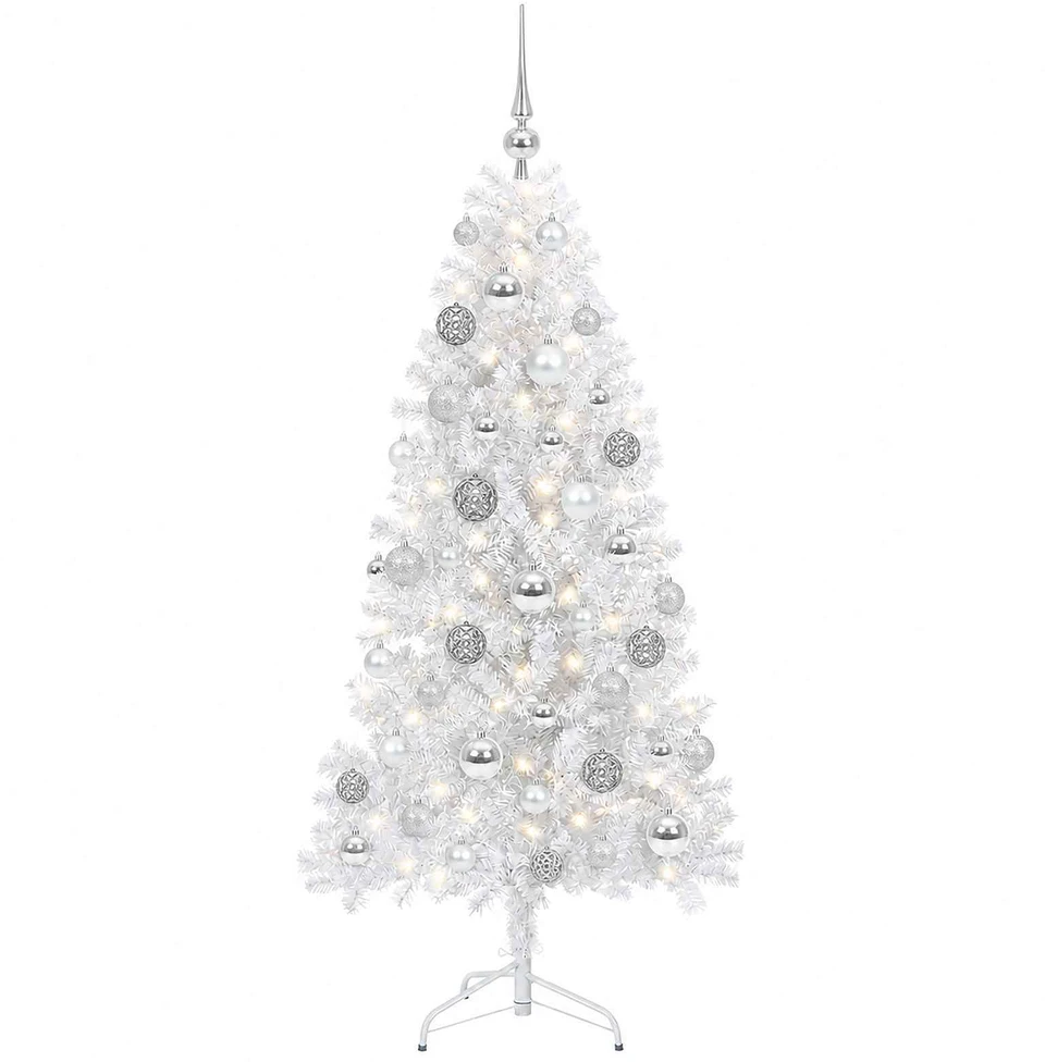 Dirbtinė Sulankstoma Kalėdų Eglutė 150 cm 150 LED Šilta balta