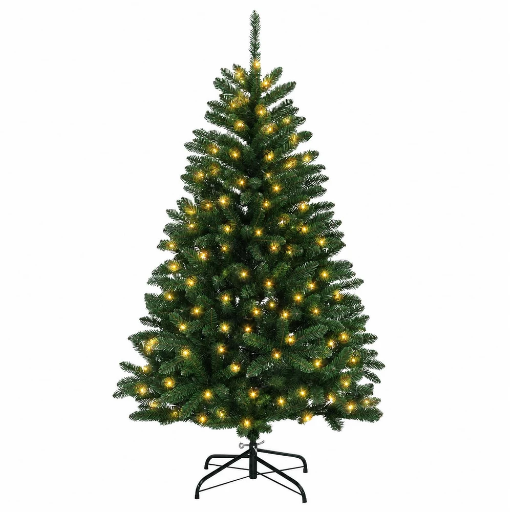 Dirbtinė Sulankstoma Kalėdų Eglutė 150 cm 150 LED Šilta balta