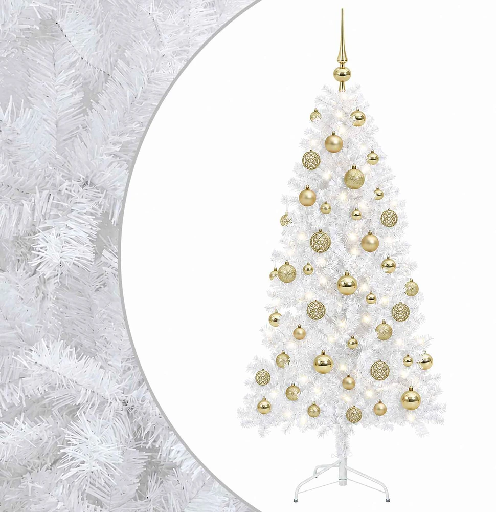 Dirbtinė Sulankstoma Kalėdų Eglutė 150 cm 150 LED Šilta balta